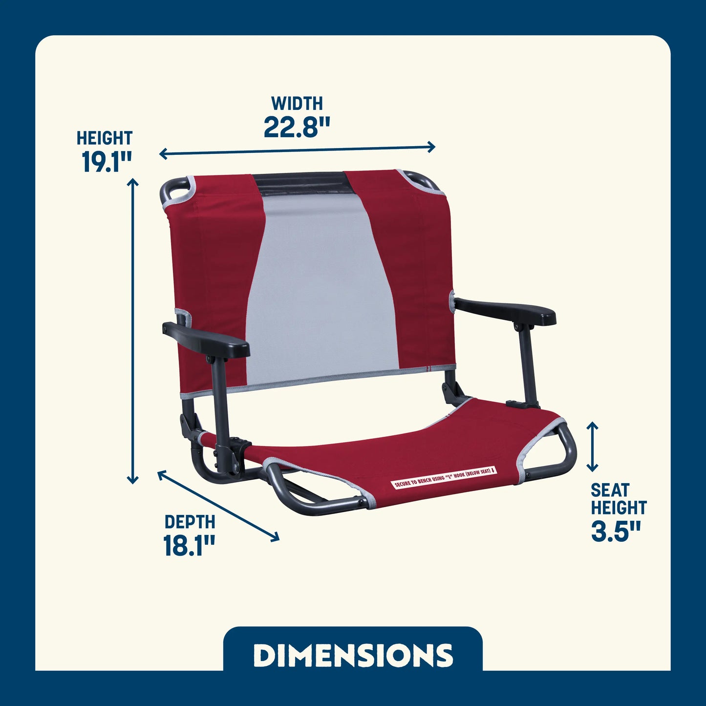 Big Comfort Stadium Chair™ with Armrests